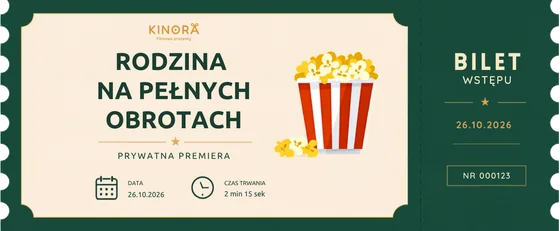 Bilet na premierę z nazwą filmu